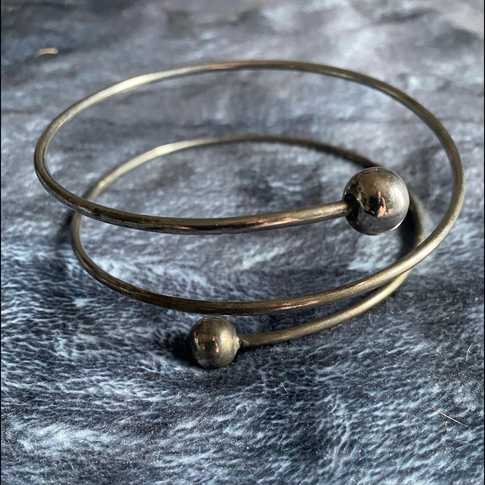 Silver Tone Upper Arm Bracelet